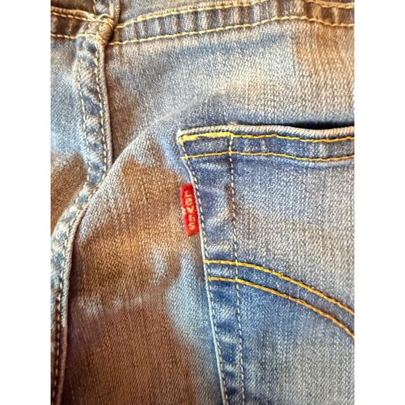 Levi's Jean Shorts Girls 14 Blue Denim 511 Performance Slim Red Tab High Waisted - Picture 15 of 15